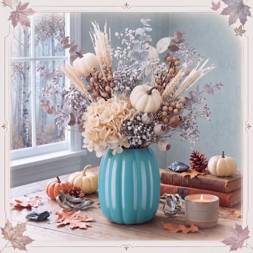 Beeveer 6.7 Inch Ceramic Pumpkin Vase, Large Blue Pumpkin Utensil Holder by Beeveer - Used condition - Image 4