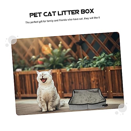 VANZACK Caixa Dobrável Para Areia Gato 5 Peças Viagem Forro À Prova D'Água Cama Para Animais Estima