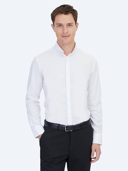 Beyaz Regular Fit Dokuma Klasik%100 Pamuk Gömlek