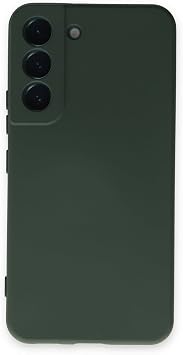 KZY Contact Cover Camera Protected Inside Velvet Launch Silicone Case - Green, compatible with Samsung Galaxy S22