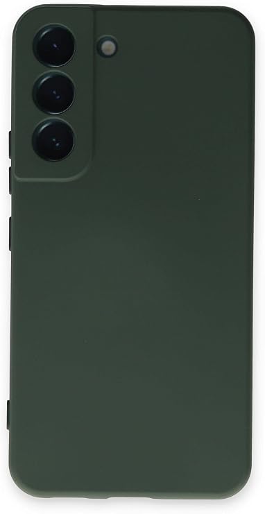 KZY Contact Cover Camera Protected Inside Velvet Launch Silicone Case - Green, compatible with Samsung Galaxy S22