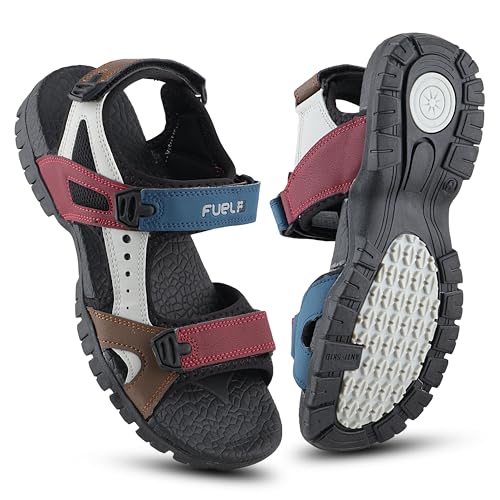 Image of FUEL Sandals & Floaters for Mens & Boys Comfortable & Lightweight Dailywear, Anti-Skid Flexible & Breathable for Running, Walking Stylish Casual Sandal for Outdoor Footwear For Gents (Rambo-01)