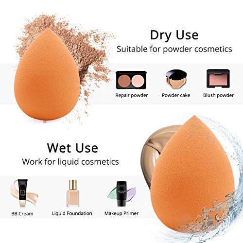 Beakey Makeup Sponge, Latex-Free And Vegan Beauty Sponge, Flawless For Cream, Liquid Foundation & Powder Application (2Pcs) #TOP4