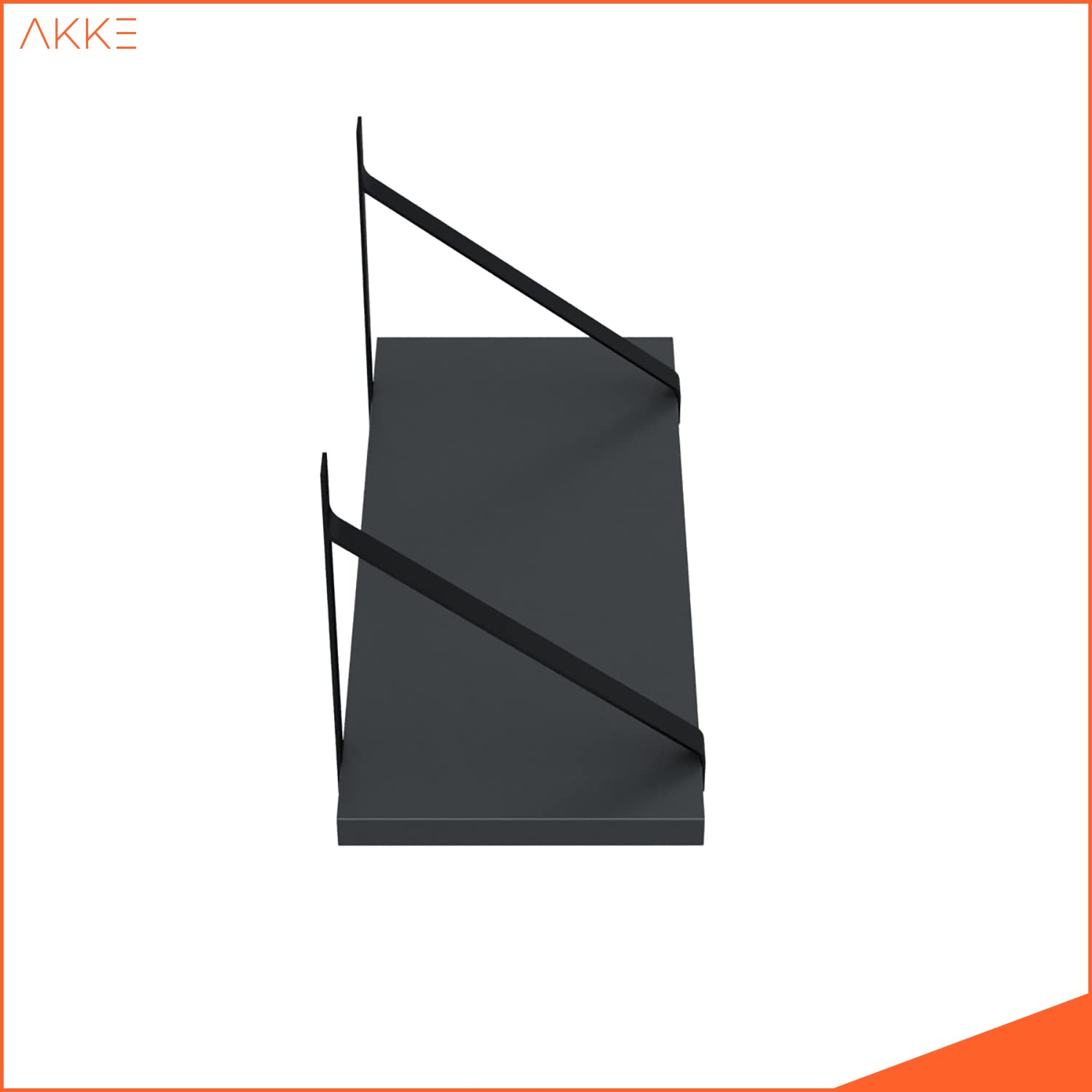 AKKE Étagère Murale 50x20 Cm Chêne Gino - Rangement Suspendu Panneaux Stratifiés Supports Métalliques