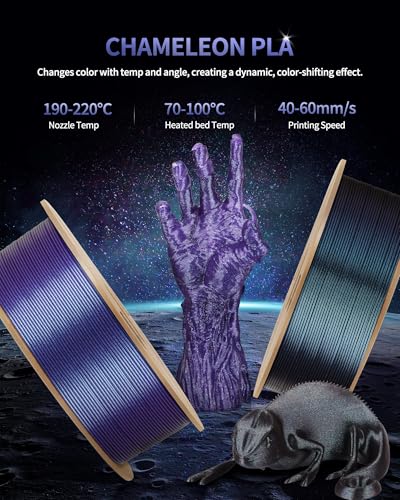 Image of LANDU Chameleon PLA Filament 1.75mm Burnt Titanium 1KG, 3D Printer Filament Cardboard Spool(2.2lbs), Dimensional Accuracy ± 0.02mm, Neatly Wound PLA 3D Printing Filament Fits for Most FFF 3D Printers