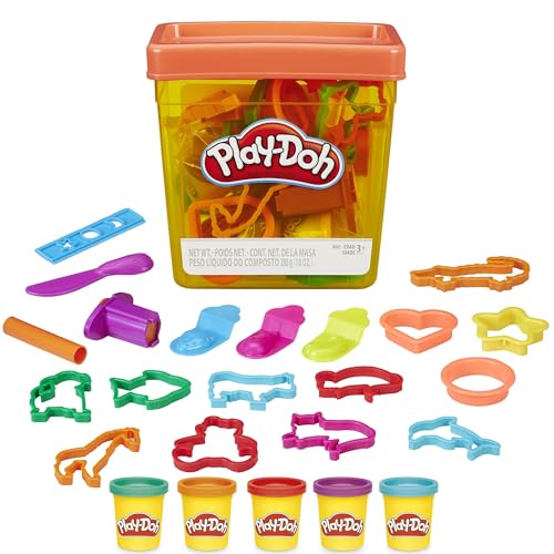 Play-Doh Fun Tub Set, 19 Accessories & Reusable Storage Container,
