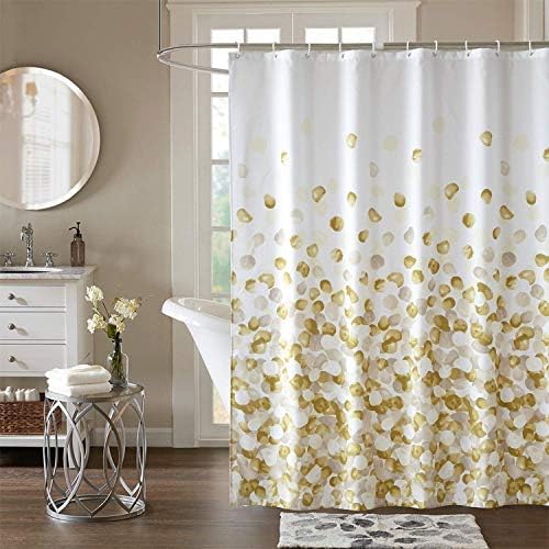 WedDecor Bathroom Shower Curtain Waterproof Mould Free Mildew Resistant, Heavy Duty 100% Polyester Fabric Curtains Liner Washable & Wipe Clean with 12 Curtain Hooks, Plain Grey, 180x180cm