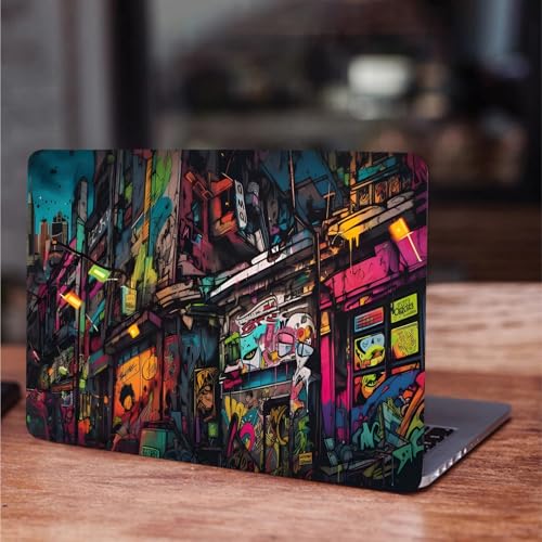 Image of Graffiti Art Laptop Skin Vinyl Stickers Suitable for All Laptop Multicolour Decor Sticker with Trackpad Sticker (L x H 16 x 11 Inch.)