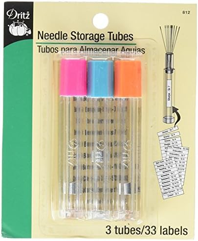 2 X Dritz 812 Needle Storage Tubes (3 Pack), Clear