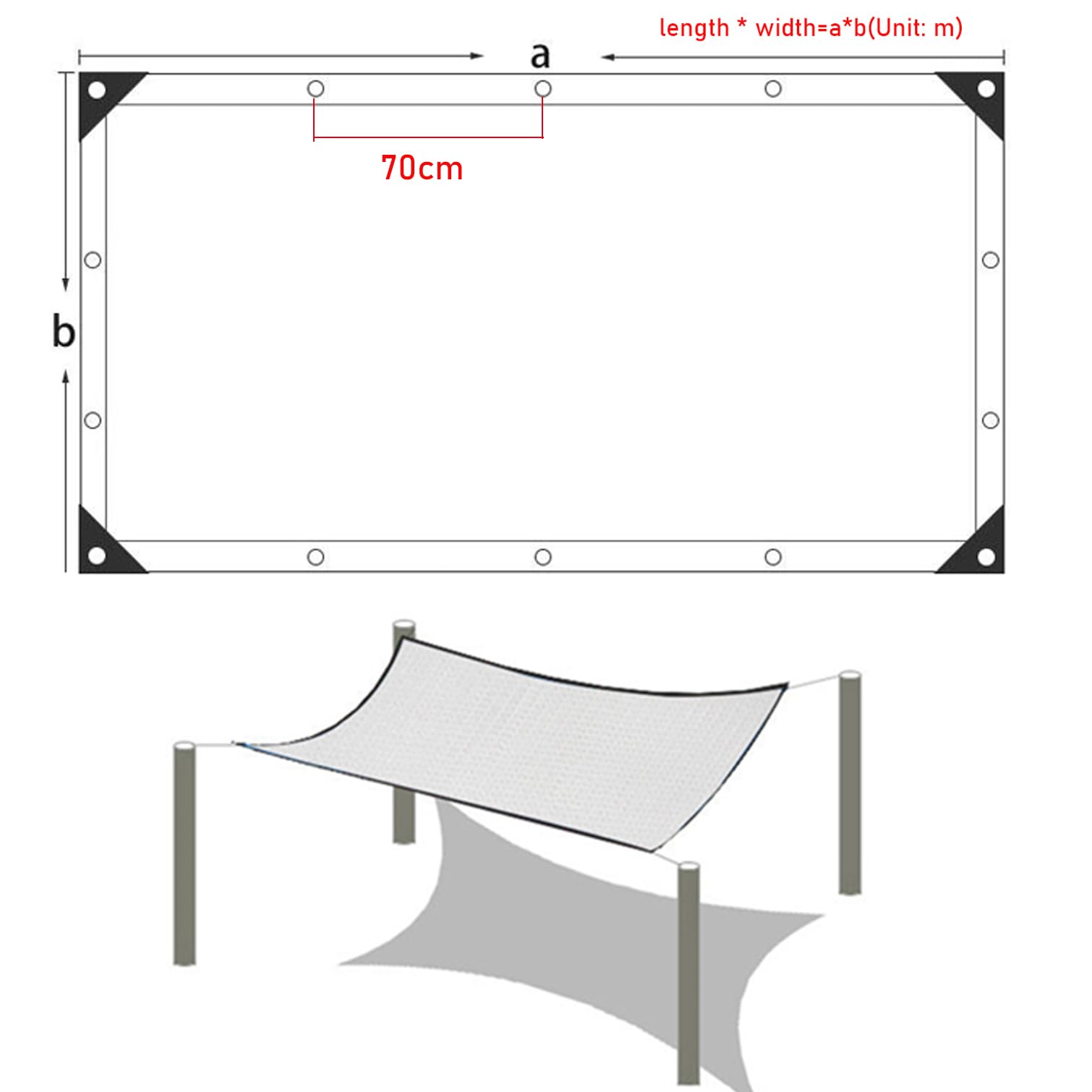 90% blokująca promienie UV, tkanina ogrodowa, biała, do roślin zewnętrznych, na patio, balkon, oddychająca tkanina z przelotkami, 200 x 1200 cm