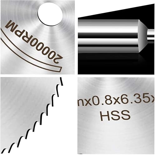 Wreow Cutting Wheels Set, 6Pcs High Speed Steel Hss Saw Disc Wheel Cutting Blades With 1/8" Straight Shank Mandrel Cutting For Drills Rotary Tool #TOP5