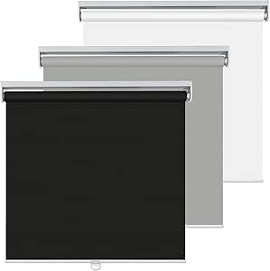 Lot De 2 Stores Occultants Temporaires Sans Fil En Tissu Plissé Filtrant La Lumière Avec 4 Clips