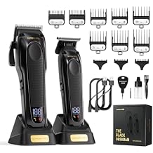 SUPRENT PRO Professional Hair Clippers for Men - High Torque Brushless Motor & Detachable Blade - Cordless Hair Trimmer Set for Barbers with Charging Stand - Premium Gift Hair Clipper Kit