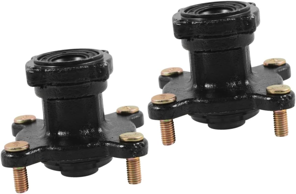 2pcs Front Wheel Hub Assembly for Go Kart Atv Spacing Durable Design Easy Installation Compatible Various Tire for Beach and Wilderness Use