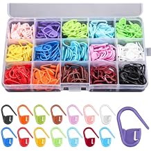 Olikraft 300 Pieces Crochet Stitch Markers for Crocheting - Knitting Stitch Markers for Knitting - Supplies Marker Counters [15 Colors]