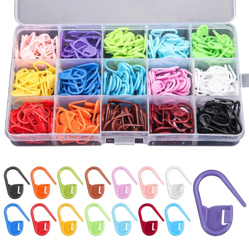 Olikraft 300-Piece Stitch Marker Set for Crochet & Knitting - Durable, Multi-Colored Stitch Markers, Perfect for Crocheting Supplies, Knitting Accessories, Craft Enthusiasts