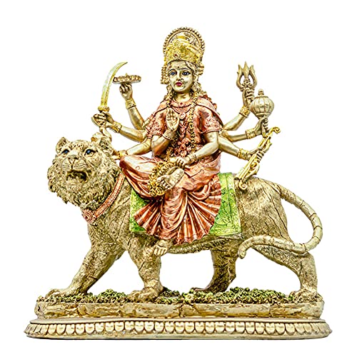 BangBangDa Estatua de la Diosa hindú Durga – Dios Indio Durga en Figuras de Tigre decoración –...