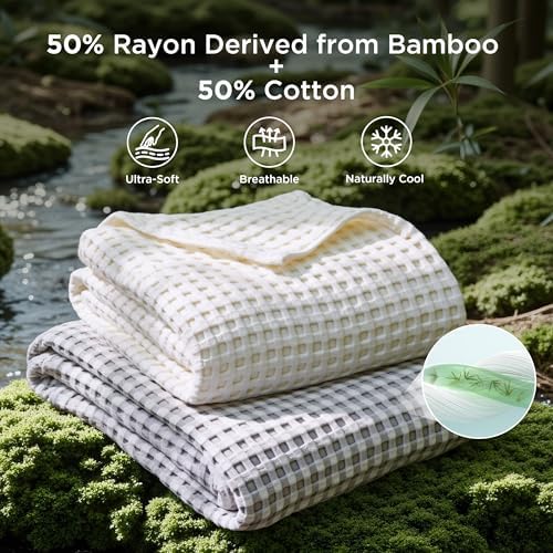 Bedsure Cooling Waffle Blanket