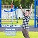 Ninja Swing-Twister 360° Spin Handle: Kids Slackline Accessories & Swing Attachment - Activate Ninja Powers with Epic Twist-Spin Flips! (Blue - Backyard/Playground Hang Toy)