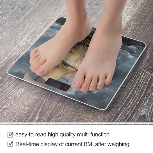 Báscula digital de baño con diseño barco antiguo miniatura 5