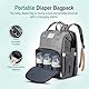 LP Fusion Nappy Backpack – Diaper Bag with Portable Changing Station, Insulated Bottle Holders, Waterproof Design, for Moms and Dads (Gray)