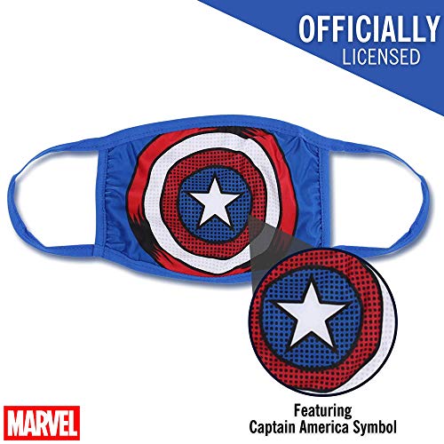 Concept One Marvel Captain America Shield Cloth Face Mask For Kids, Resuable, Pack Of 6 #TOP5