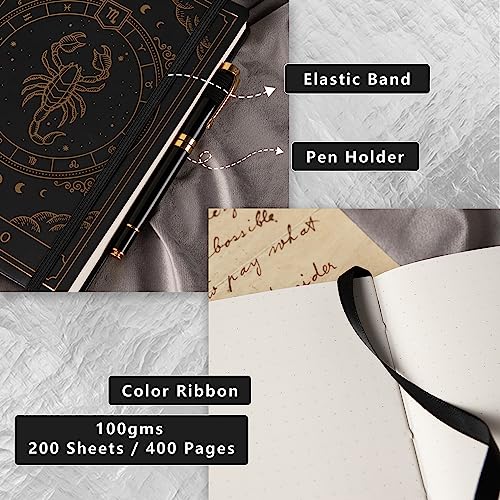 TIEFOSSI Constellations A5 Dotted Hardcover Journal Notebook, 100gsm 400pages Writing Paper - Image 4