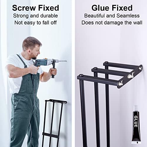 XIAPIA Towel Rail for Bathroom, Steel Towel Rack for Bathroom Wall, Wall Towel Rack for Rolled Towels Storage for Small Bathroom, Wall Mounted Towel Shelves for Bathroom Organizer, 75x20x15cm