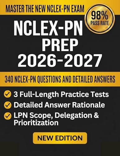 NCLEX-PN PREP 2026–2027: 3 Full-Length Practice Tests, 16 NGN Case Studies, Every Client Needs Category, One Complete Study System Built Exclusively for LPN Candidates.