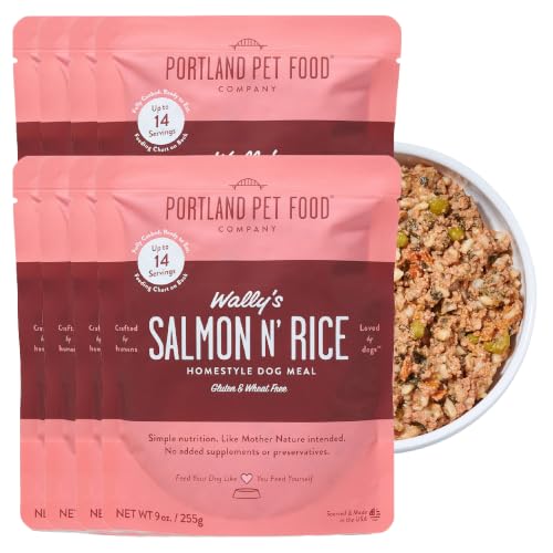 Wallys Salmon N Rice Dog Food Topper (Pouches) 8 Pack