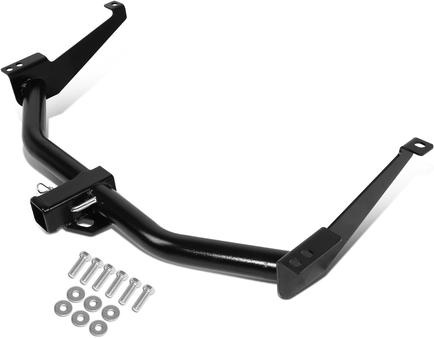 DNA Motoring TH-N-031 Black 2'' Class 3 Heavy Duty Tow Hitch Receiver with Hitch Pin Compatible with 04-10 Infiniti QX56 / 2004 Pathfinder Armada / 05-15 Armada