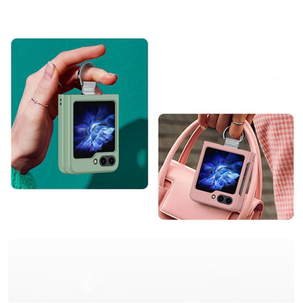 EKSED Custodia Pieghevole per Samsung Galaxy Z Flip 5 5G con Anello Cover Rigida Trasparente per paraurti Protettivo Z Flip 5