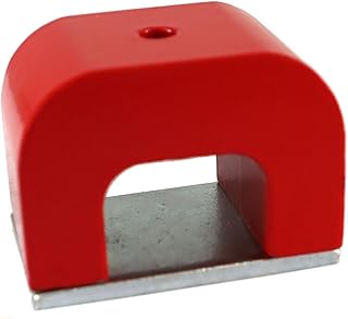 Red Horseshoe Heavy-Duty Alnico Power Magnets for Education and Doing Velvet Nail (30 lbs Pull)
