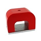 Red Horseshoe Heavy-Duty Alnico Power Magnets for Education and Doing Velvet Nail (30 lbs Pull)