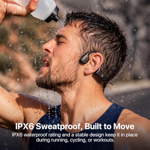 Bone Conduction Headphones,Open Ear Wireless Headset Sweatproof for Running — view 6