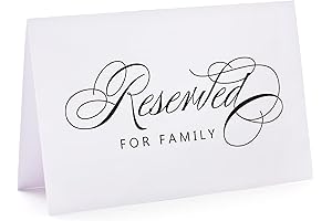 Reserved Signs for Family: 10 Pack | Perfect for Weddings, Receptions, and Celebrations