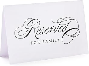 Reserved Signs for Weddings & Parties - 10 Pack, 4 x 6 Inches