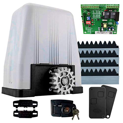 Motor Para Portão Eletrônico DZ4 SK 36 Deslizante 1/3 de HP 800kg Rossi 4 Metros e Meio de Cremalheira (127)