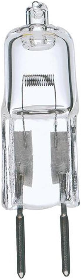 Satco S3160 35 Watt T4 Halogen, Clear, Bi Pin GY6.35 Base, 12 Volts (Pack of 10)