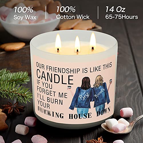 Candles Gifts For Women, Friendship Gifts For Women Friends, Birthday Gifts For Mom Sister, Marshmallow Candles For Home Scented, Large 3 Wick Soy Wax Jar Candle For Bathroom Relaxing (13.4Oz) #TOP3