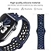 OriBear Compatible for Apple Watch Band 44mm 42mm, Breathable Sporty for iWatch Bands Series 5/4/3/2/1, Watch Nike+, Various Styles and Colors for Women and Men(M/L,Navy-Black)