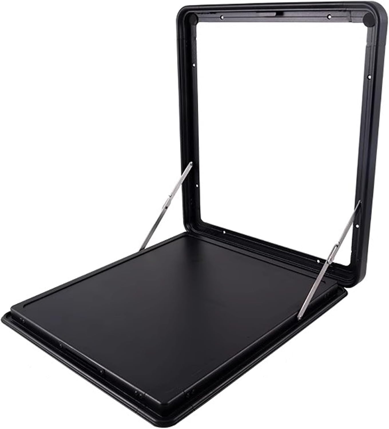 RV Table, RV Foldable Picnic Table, Lockable Wall Tables Kit, Aluminium Alloy Floating Wall Tables, for Campervans and Motorhomes(Black,40cm/16'')