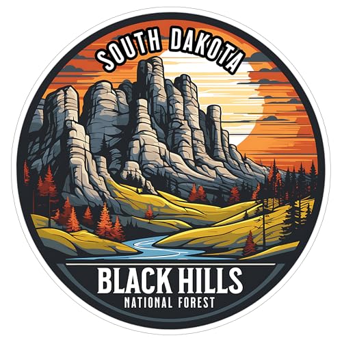 Image of Black Hills National Forest South Dakota Sticker 4 Inch ID44990 | Waterproof vinyl travel sticker for laptop, luggage & bottle - souvenir gift for travelers & adventure seekers
