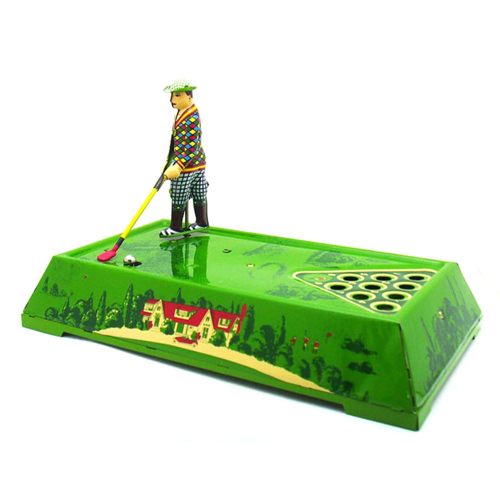 Giocattolo di Latta Che Gioca a Golf MS630 Giocattolo a Vento Creativo Vintage da Collezione Regalo per Bambini Ragazzi Ragazze Interazione Genitore-Figlio