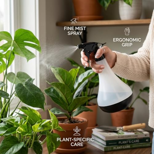 Image of Ocean mart 770ml Spray Bottle for Plants, Compact Water Spray Bottle, Garden with Adjustable Nozzle, Leak-Proof Hand, Multi-Purpose use, Transparent Sprayer for Lawn Garden