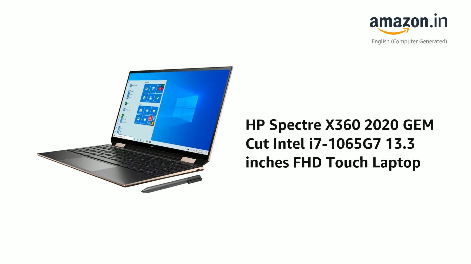 超美品 HP Spectre X360 13 Core i7 メモリ16G HP Spectre X360 2020 GEM Cut Intel i7-1065G7 13.3 inches FHD Touch