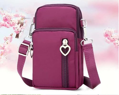 Vaytong Cellphone Crossbody Purse Bag For Samsung Galaxy Note 20 Ultra, S20 S21 S20+ S21+ Plus, Fe, A11 A20S A21 A51 A71, S10 Lite, 9, Lg Velvet, V60, K51, Stylo 6 Women Wallet Armband Purple, Small #TOP1