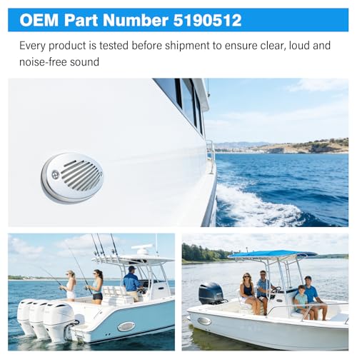 C CLINK 316 Stainless Steel 12V Hidden Flush Mount 5190512 Marine Boat Horn Two Hole Installation Spacing of 114.3 mm by C CLINK - Used condition - Image 6
