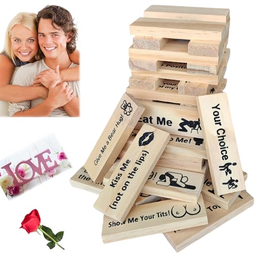 Couples Blocks Tower Game for Adults Board Tumbling Stacking Funny Bedroom Wife Husband Sports