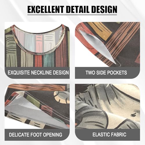 senya Short Sleeve Pajamas Sets Summer Cotton Sleepwear Cat on Bookshelf4